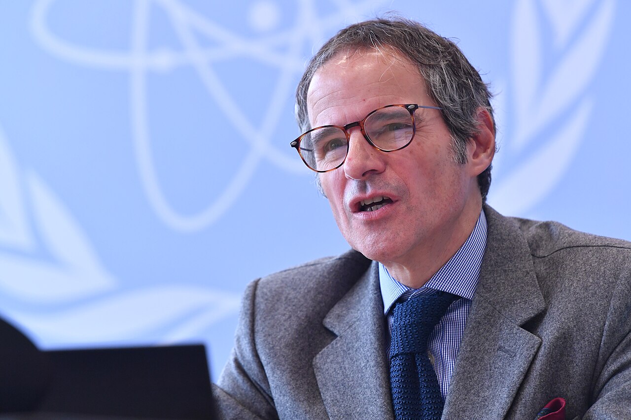 Direktur Jenderal IAEA Rafael Mariano Grossi menyampaikan pidato pembukaan terkait pengawasan nuklir global