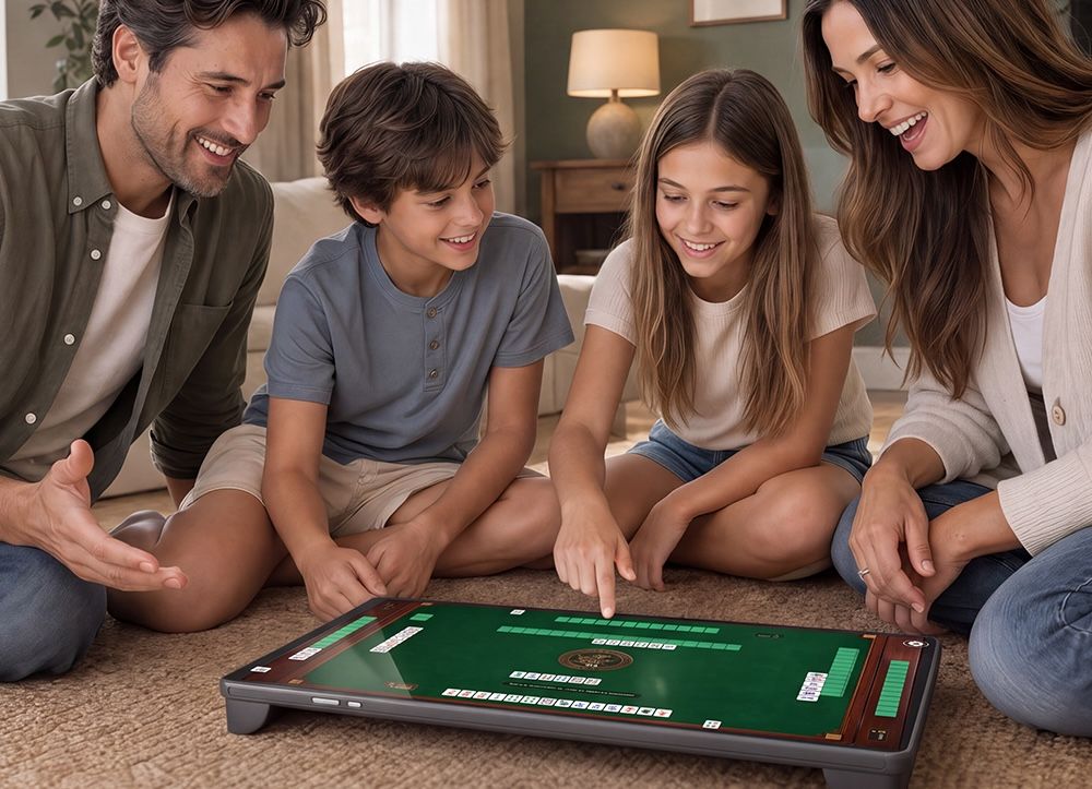 Tablet Everboard dengan antarmuka pembuatan game Evervibe AI