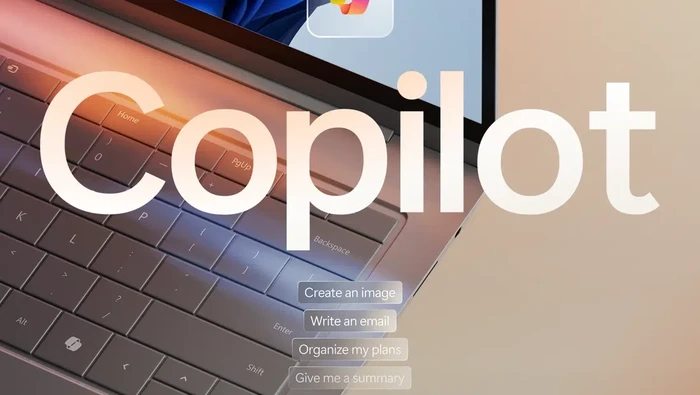 Tombol Copilot pada keyboard laptop Windows