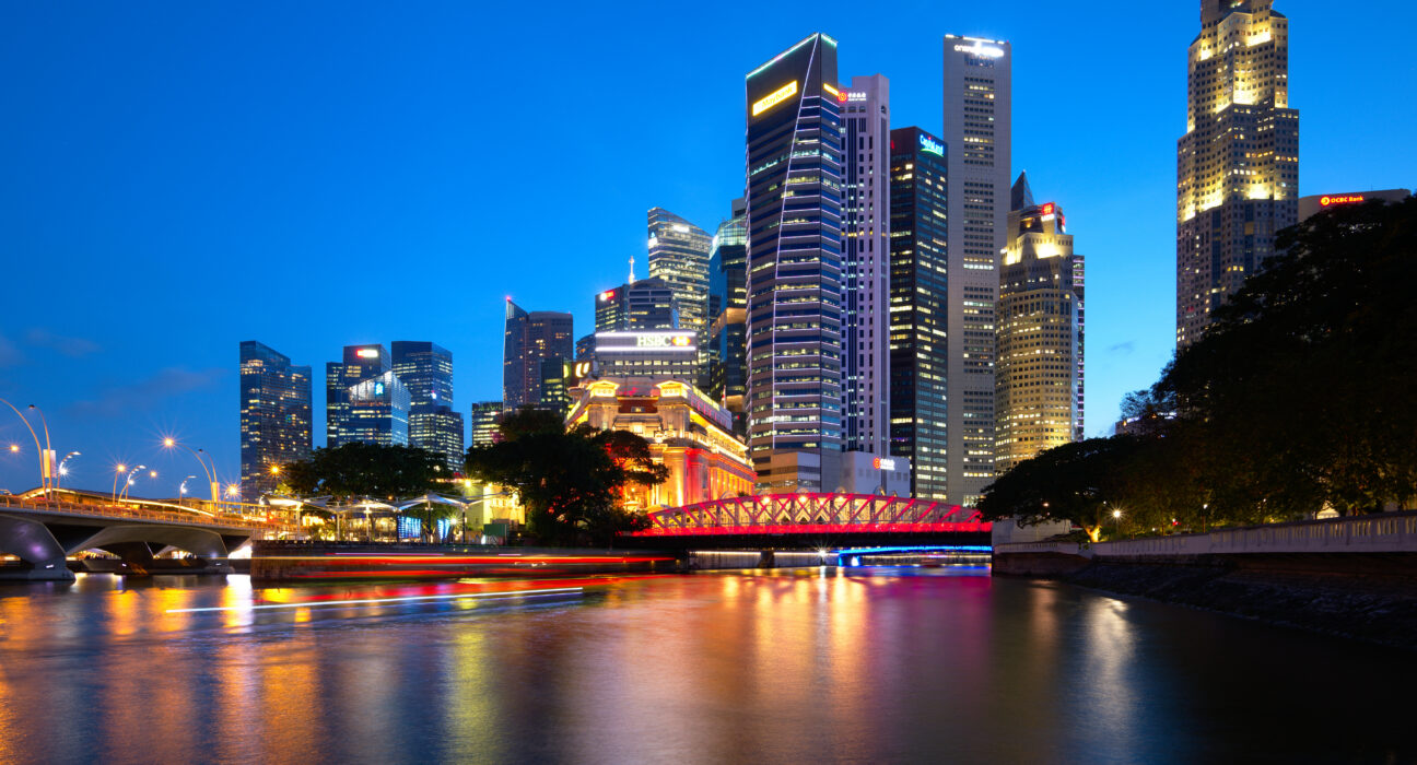 Panorama kawasan Central Business District Singapura yang menjadi rebutan perusahaan AI global