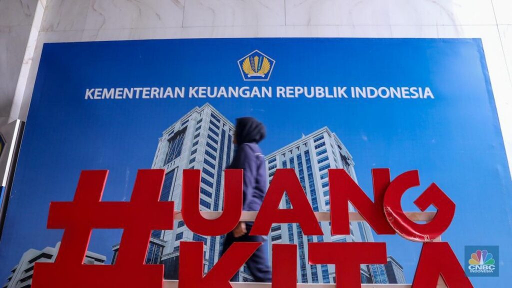 Suasana gedung Kementerian Keuangan terkait penerbitan SUN ritel Rp615,9 triliun