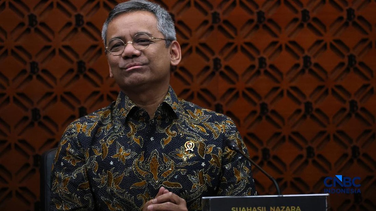 Menteri Keuangan Suahasil Nazara di Konferensi Pers