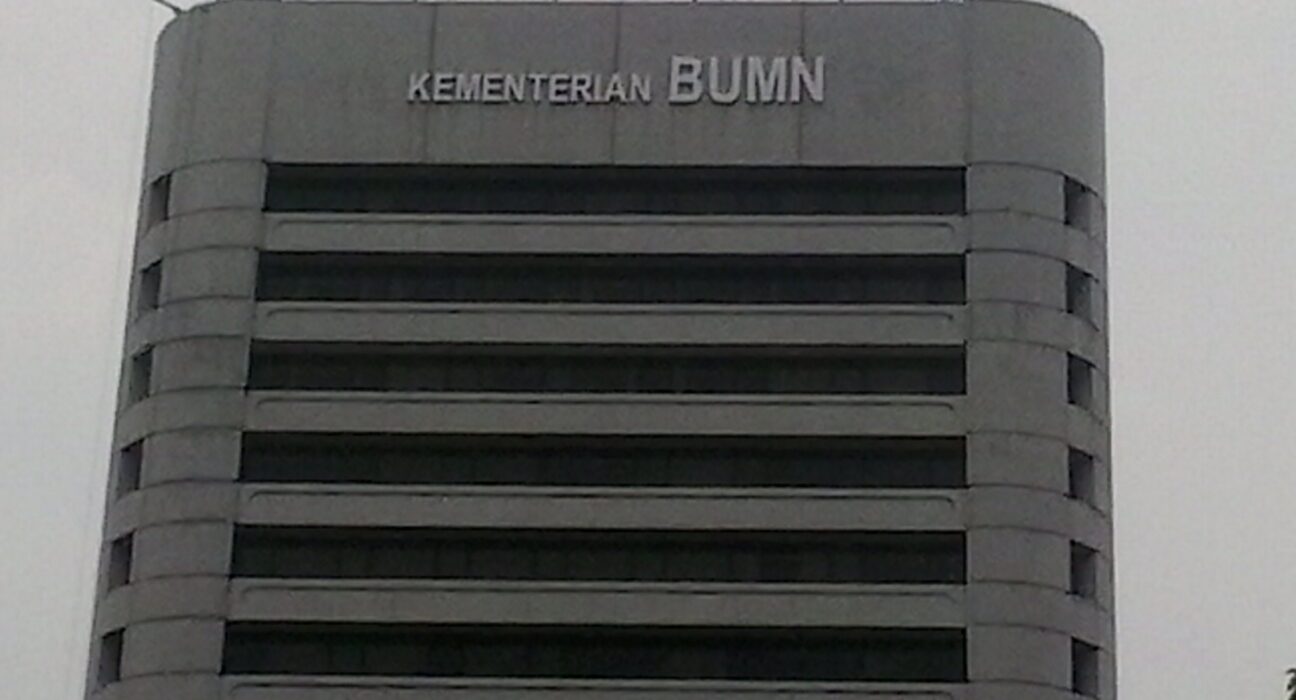 Gedung Kementerian BUMN di Jakarta Pusat, pusat koordinasi konsolidasi dan restrukturisasi portofolio BUMN asuransi Danantara.