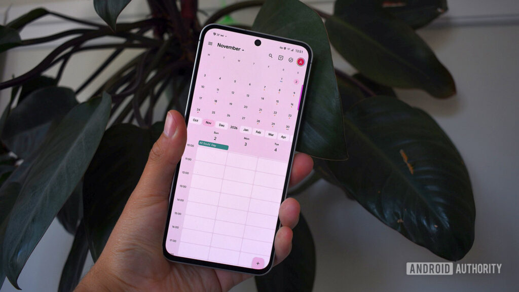 Tampilan antarmuka aplikasi Google Calendar di smartphone Android