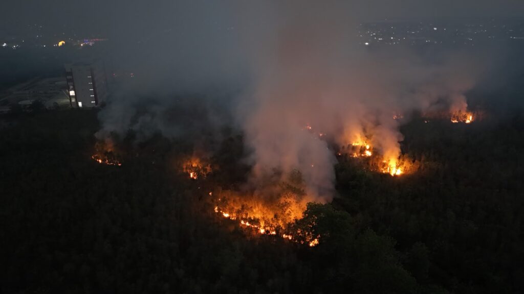 Kebakaran hutan dan lahan gambut di Kalimantan yang memicu kabut asap pekat