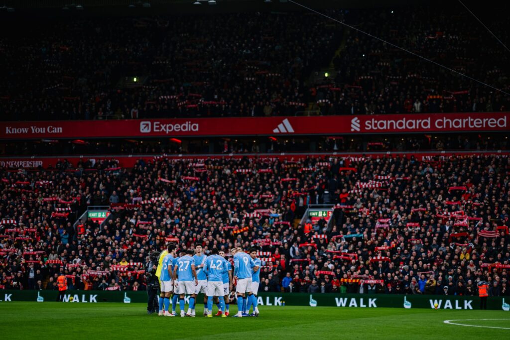 Skuad Manchester City berlaga dalam kompetisi Premier League