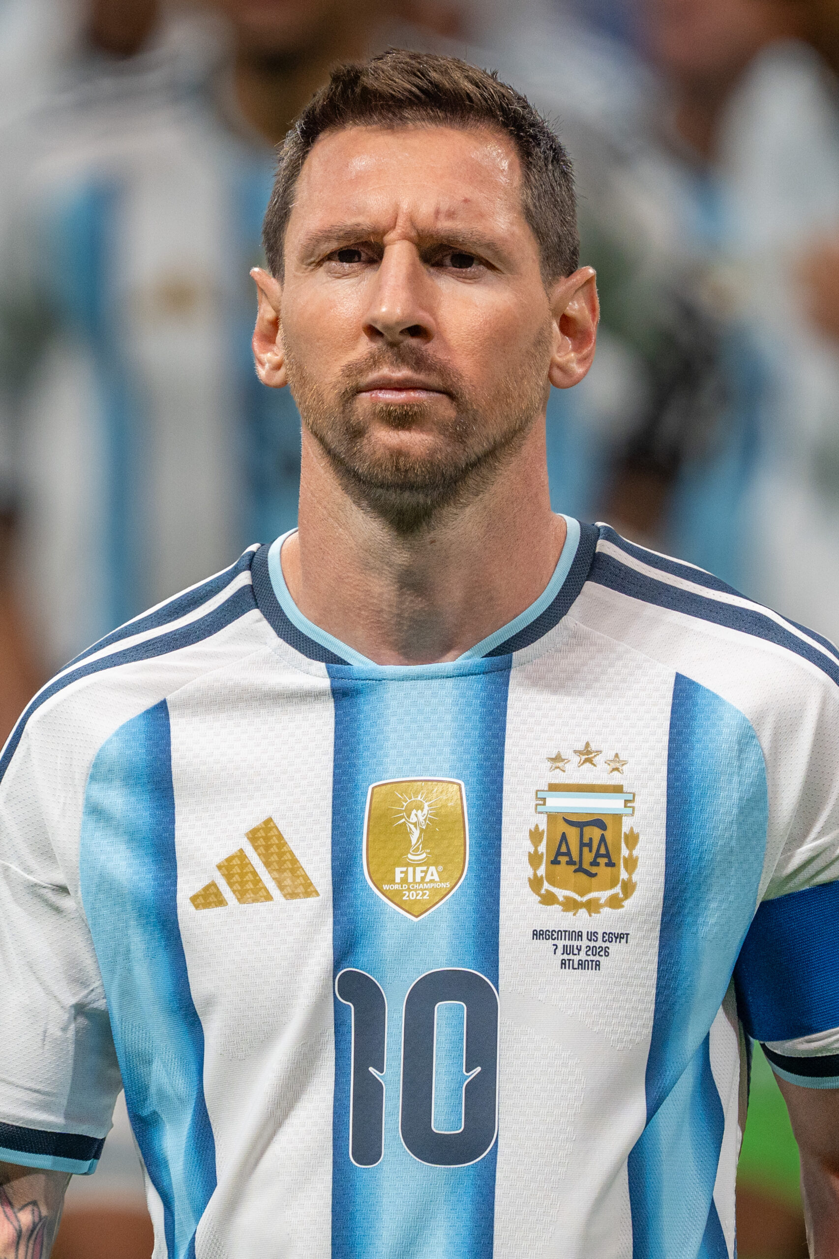 Lionel Messi dalam seragam tim nasional Argentina