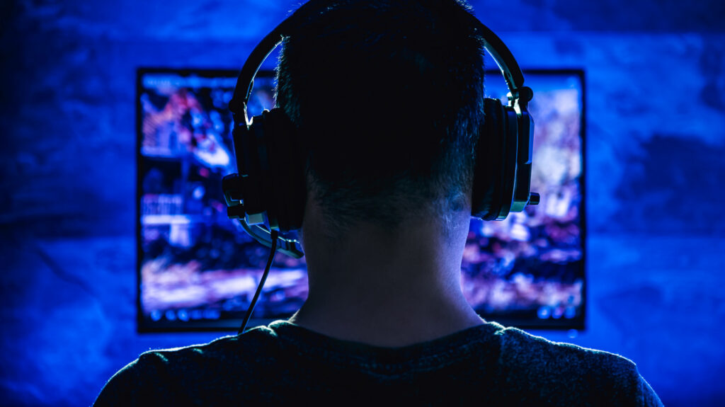 Visualisasi artefak screen tearing pada monitor gaming PC