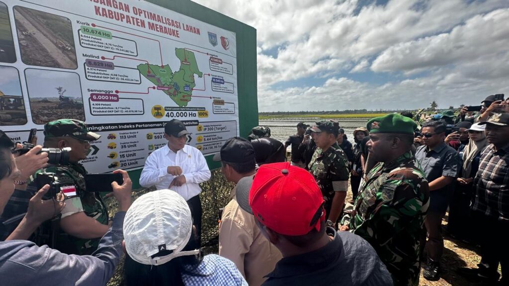 Pembangunan jaringan irigasi KSPEAN Wanam Merauke Papua Selatan