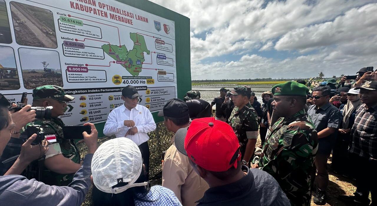 Pembangunan jaringan irigasi KSPEAN Wanam Merauke Papua Selatan