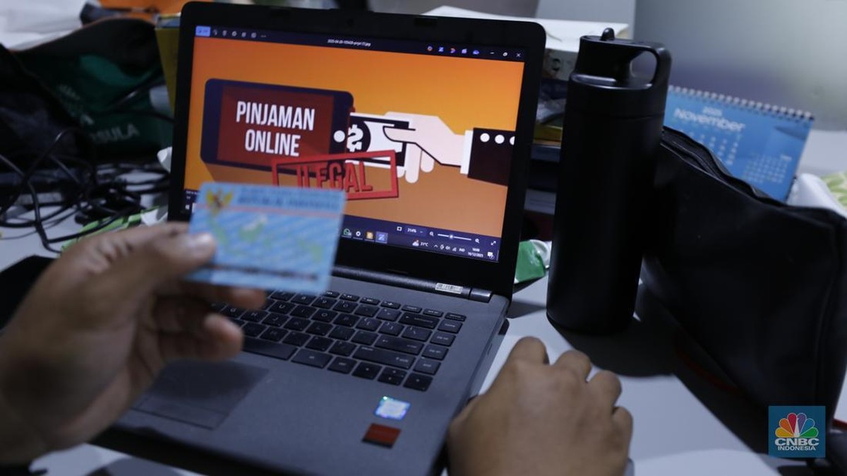 Ilustrasi pinjaman online dan perbankan digital di Indonesia