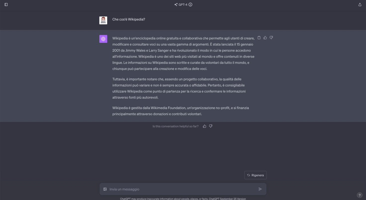 Tampilan Antarmuka Aplikasi Chatbot Kecerdasan Buatan ChatGPT dari OpenAI