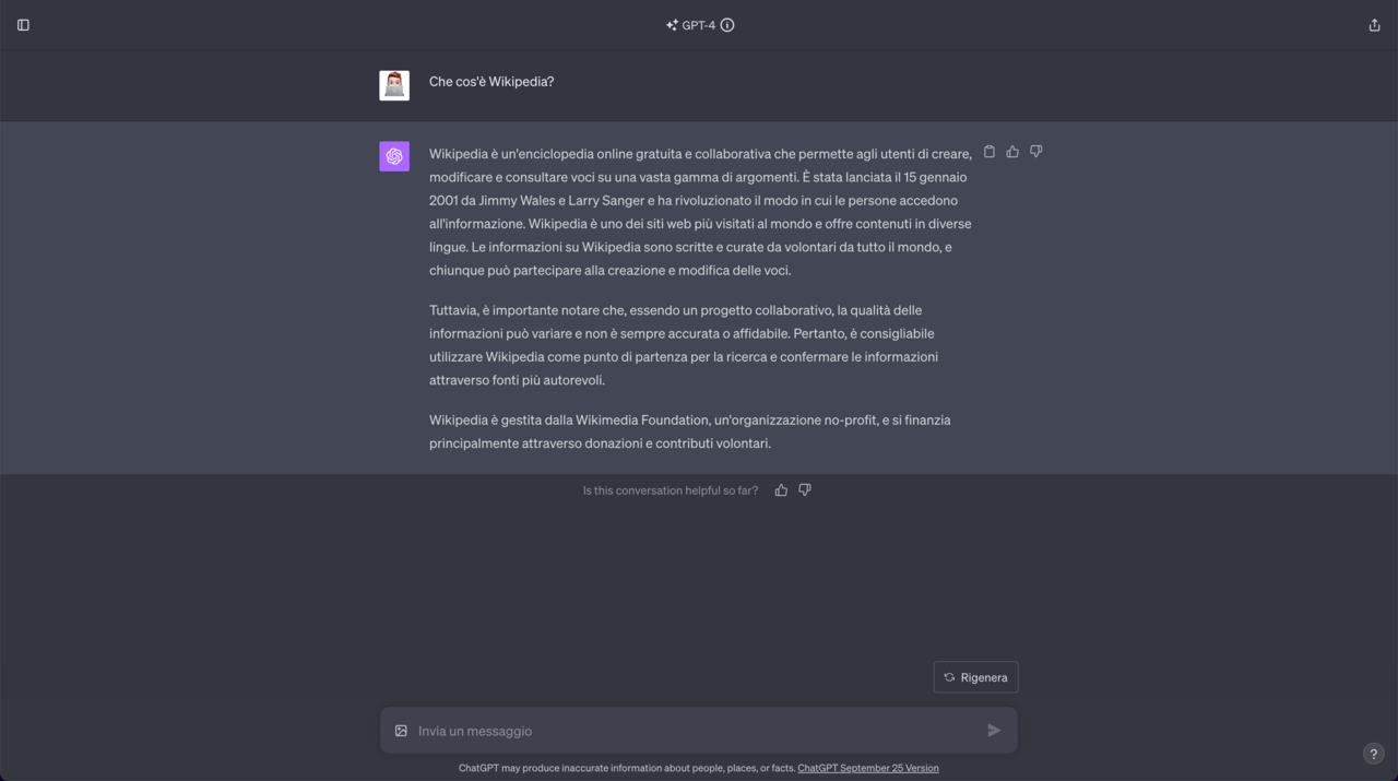 Tampilan Antarmuka Aplikasi Chatbot Kecerdasan Buatan ChatGPT dari OpenAI