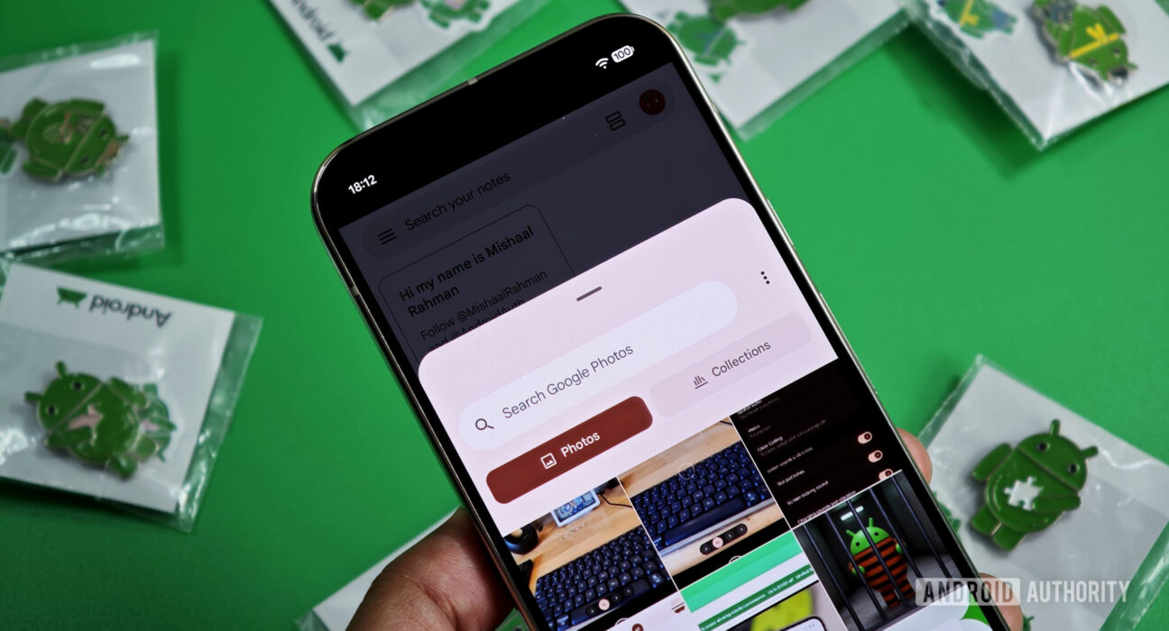 Tampilan antarmuka sistem Android Photo Picker terbaru