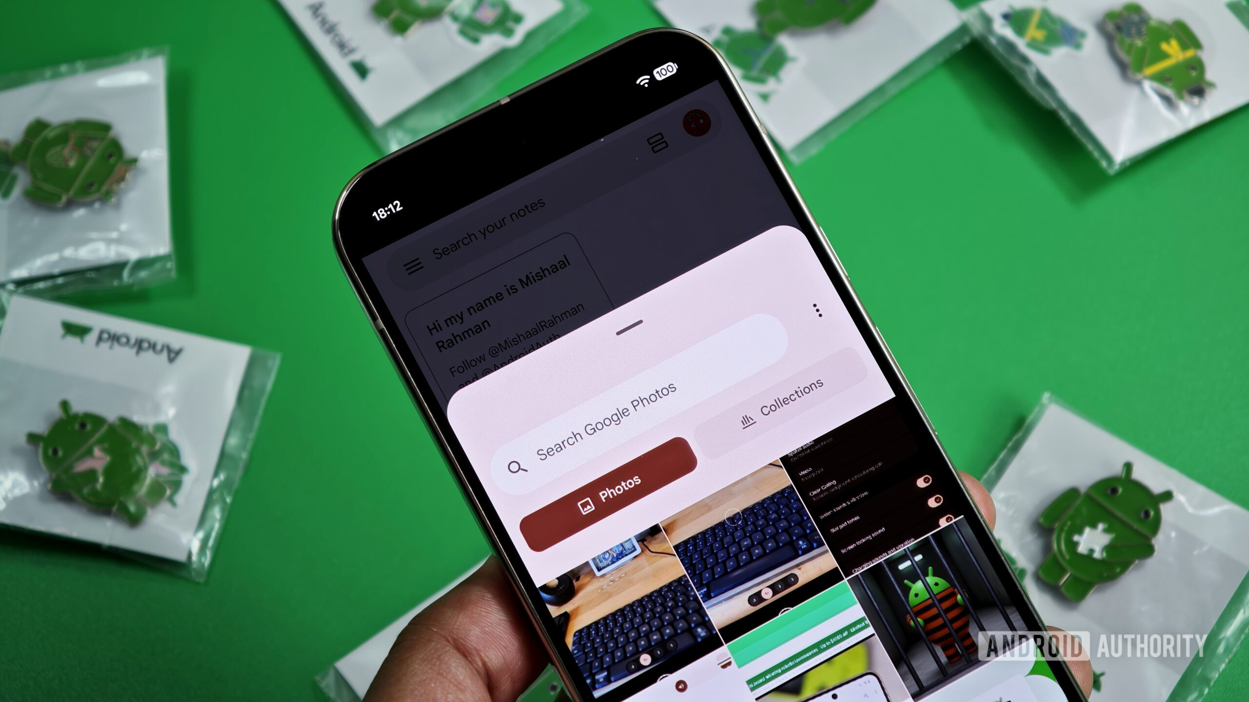 Tampilan antarmuka sistem Android Photo Picker terbaru