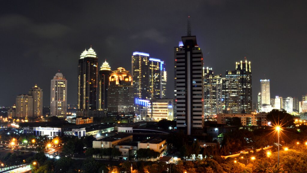 Kawasan pusat bisnis dan finansial Sudirman Central Business District SCBD di Jakarta