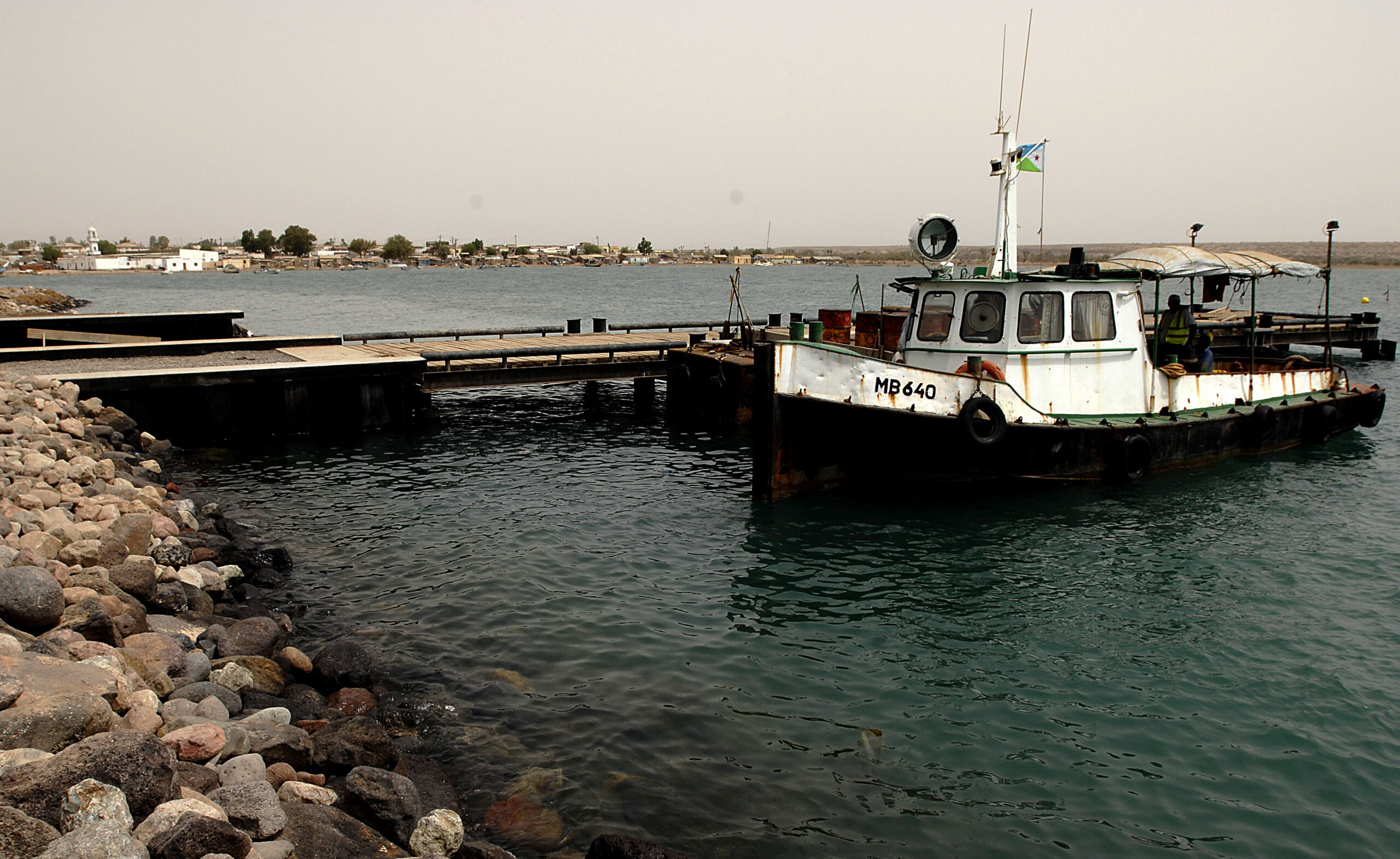Pelabuhan Obock di Djibouti kawasan penyeberangan perahu Selat Bab el-Mandeb