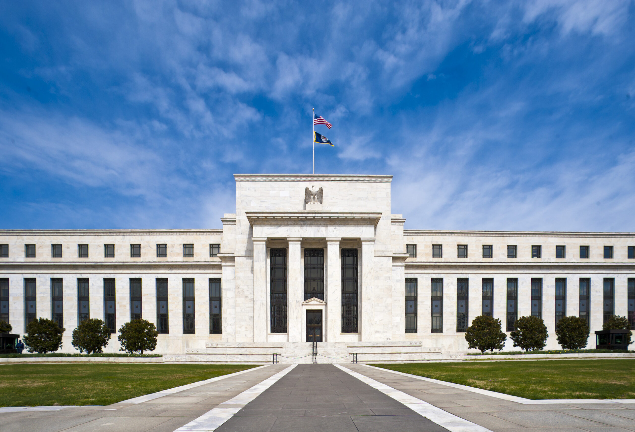 Gedung Federal Reserve Eccles Building di Washington D.C. pusat kebijakan moneter dan imbal hasil obligasi AS