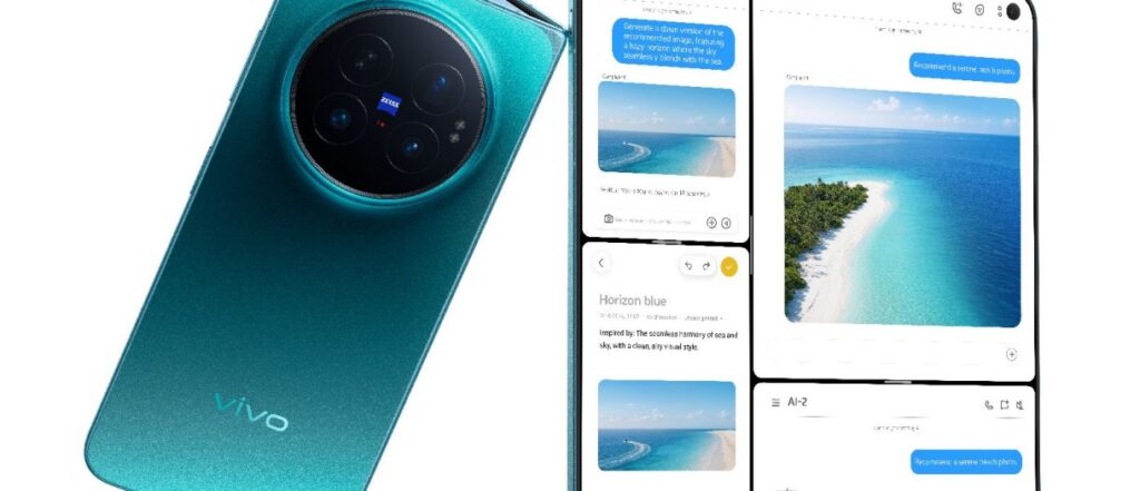 Tampilan bodi ramping dan layar lipat smartphone flagship vivo X Fold 6 versi pasar internasional